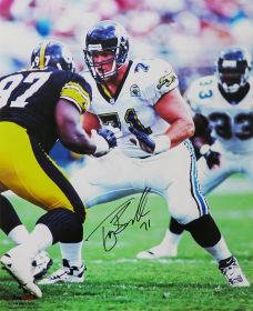 Tony Boselli Signed Jacksonville Jaguars Action 16x20 Photo