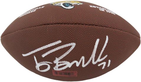 Tony Boselli Signed Jacksonville Jaguars Wilson Brown Logo Football