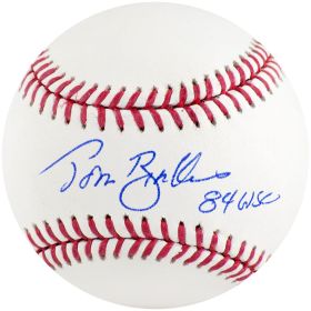 Tom Brookens Signed Rawlings Official MLB Baseball w/84 WS Champs