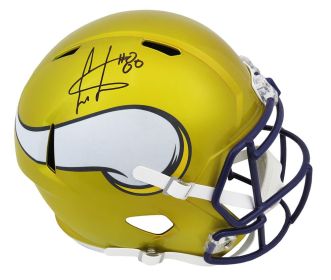Cris Carter Signed Minnesota Vikings FLASH Riddell Full Size Speed Replica Helmet