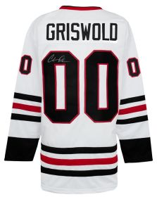 Chevy Chase Signed Griswold #00 White Custom Hockey Jersey