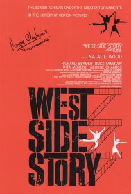 George Chakiris Signed West Side Story 11x17 Movie Poster w/Bernardo