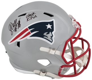 Corey Dillon Signed New England Patriots Riddell Full Size Speed Replica Helmet w/Clock Killin