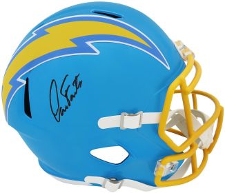 Dan Fouts Signed Chargers FLASH Riddell Full Size Speed Replica Helmet (In Black)
