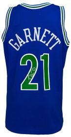 Kevin Garnett Signed Minnesota Timberwolves 1995 Throwback Blue Mitchell & Ness NBA Swingman Jersey