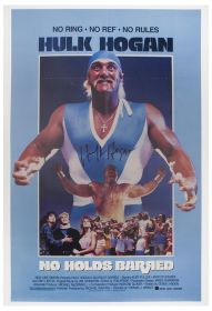 Hulk Hogan Signed No Holds Barred 27×40 Full Size Movie Poster