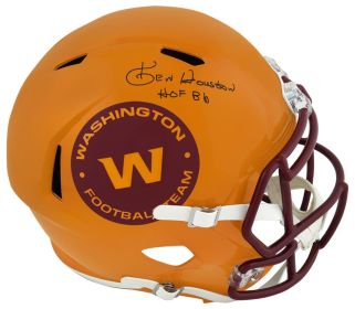 Ken Houston Signed Washington Football Team FLASH Riddell Full Size Speed Replica Helmet w/HOF'86
