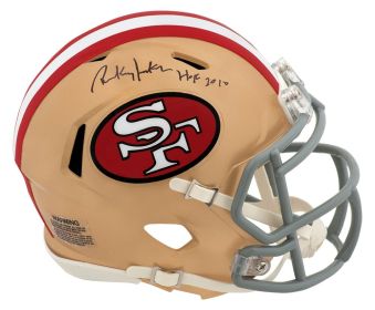 Rickey Jackson Signed San Francsco 49ers Throwback Riddell Speed Mini Helmet w/HOF 2010