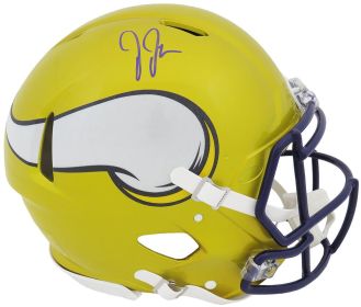 Justin Jefferson Signed Minnesota Vikings FLASH Riddell ProLine Full Size Authentic Speed Helmet
