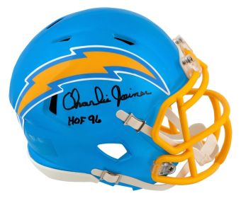 Charlie Joiner Signed Chargers FLASH Riddell Speed Mini Helmet w/HOF'96