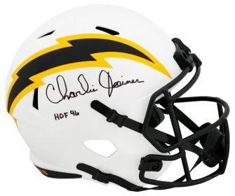 Charlie Joiner Signed Chargers Lunar Eclipse Riddell Full Size Speed Replica Helmet w/HOF'96