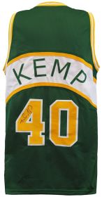 Shawn Kemp Signed Green Throwback Custom Basketball Jersey