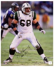Kevin Mawae Signed New York Jets Action 16x20 Photo w/HOF 2019