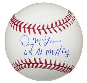 Denny McLain Signed Official MLB Baseball w/68 AL MVP, CY