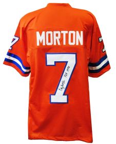 Craig Morton Signed Orange Crush Throwback Custom Football Jersey w/ROF'88