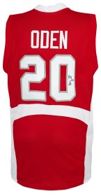 Greg Oden Signed Red Custom College Basketball Jersey
