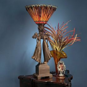 Art Deco Stained Glass Lamp