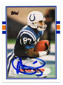 Andre Rison Signed Colts 1989 Topps Football Rookie Trading Card #102T