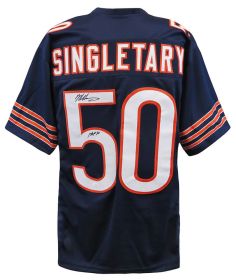 Mike Singletary Signed Navy Custom Football Jersey w/HOF'98  (JSA COA)