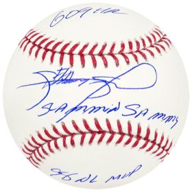 Sammy Sosa Signed Rawlings Official MLB Baseball w/Slammin Sammy, 609 HRs, 98 NL MVP