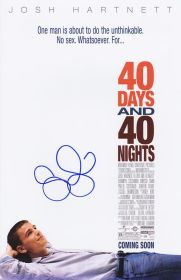 Shannyn Sossamon Signed 40 Days And 40 Nights 11x17 Movie Poster