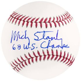 Mickey Stanley Signed Rawlings Official MLB Baseball w/68 WSC