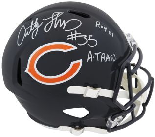 Anthony Thomas Signed Chicago Bears Riddell Full Size Speed Replica Helmet w/A-Train, ROY'01