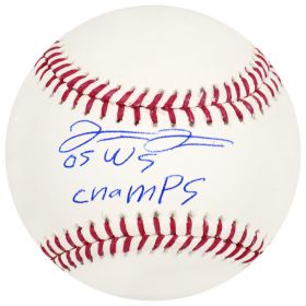 Luis Vizcaino Signed Rawlings Official MLB Baseball w/05 WS Champs