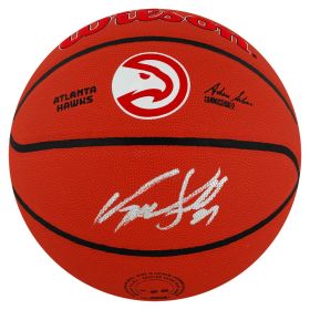 Dominique Wilkins Signed Wilson Hawks Team Logo NBA Basketball