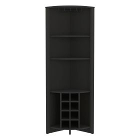 homeCorner Bar Cabinet Castle, Living Room, Black