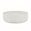 35.43'' Faux MARS Pattern Coffee Tables for Living Room Round Tea Faux Travertine Textured table for Living Room, No Need Assembly.