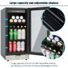 Built-in and Freestanding 15" Mini Beverage Refrigerator/Wine Cabinet, 120 Cans, 37-65¬∞F, Quiet, Adjustable Shelves, LED Lighting, ETL , Touch Contro