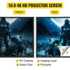VEVOR Tripod Projector Screen with Stand 70 inch 16:9 4K HD Projection Screen Stand Wrinkle-Free Height Adjustable Portable Screen for Projector Indoo