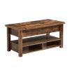 [VIDEO provided] ON-TREND Lift Top Coffee Table, Multi-Functional Coffee Table with Open Shelves, Modern Lift Tabletop Dining Table for Living Room, H