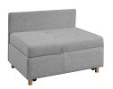 Single Sofa Bed with Pullout Sleeper, Convertible Folding Futon Chair, Lounge Chair Set with 2pcs Pillow, Light Gray color fabric