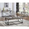 Sonoma Grey and Black Rectangular Coffee Table