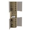 Corner Bar Cabinet Bell, Living Room, Aged Oak / Taupe