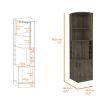 Isabelle 8-Bottle 2-Shelf Bar Cabinet Dark Brown