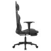 Gaming Chair with Footrest Black and Camouflage Faux Leather