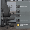 BestOffice PC Gaming Chair Ergonomic Office Chair Desk Chair with Lumbar Support Flip Up Arms Headrest PU Leather Executive High Back Computer Chair f